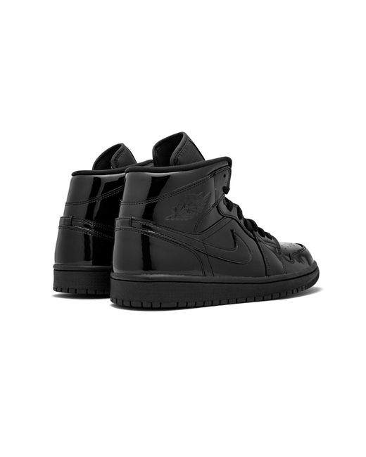 Nike Black Air 1 Mid Patent Leather" Bq6472 002"