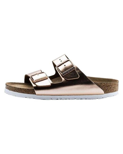 Birkenstock Black Arizona Soft Footbed "Metallic Copper" 0952093"