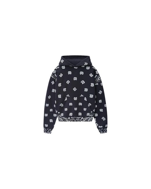 Rhude Black Bandana Print Hoodie Rhpf24Ho01856" for men