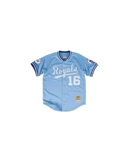Mitchell & Ness Blue Mlb Bo Jackson Road Jersey "1987 Kansas City Royals for men