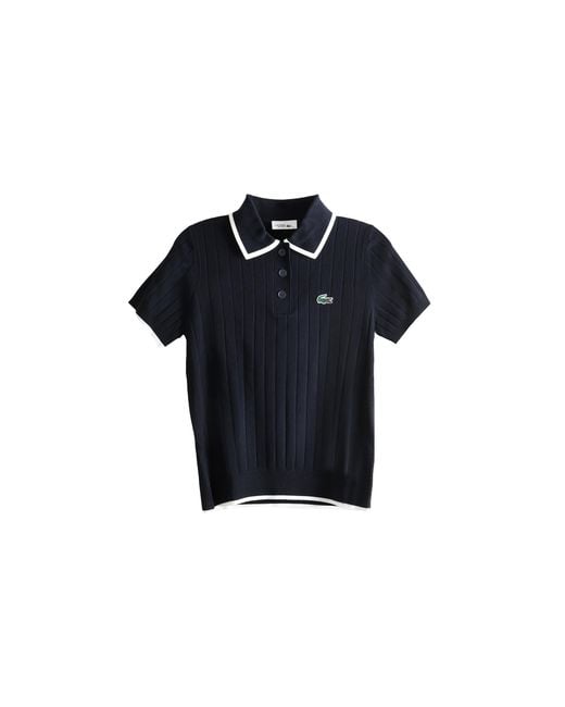 Lacoste Black Short Sleeve Polo Collar Golf Sweater Flour" Af9430 Hhw"