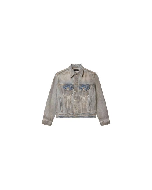 Purple Brand Black Arcilla Dirty Denim Jacket P056 Acdj425" for men