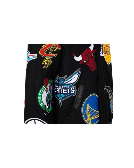 Jeff Hamilton Black Nba Collage Wool Jacket Nba 101 Blk"