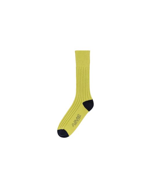 Aimé Leon Dore Black Heavyweight Crew Socks Nb23As001"