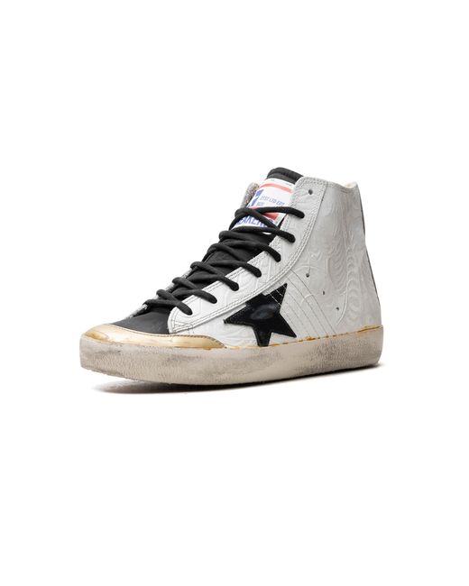 Golden Goose Deluxe Brand Black Francy Penstar Flowers Printed Suede Upper And List Nylon Toe Leather Star