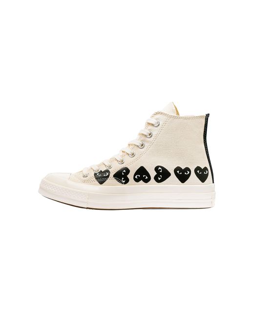 Converse Black Chuck Taylor All Star 70 Hi "Comme Des Garcons Play Multi-Heart Milk" A08148C" for men