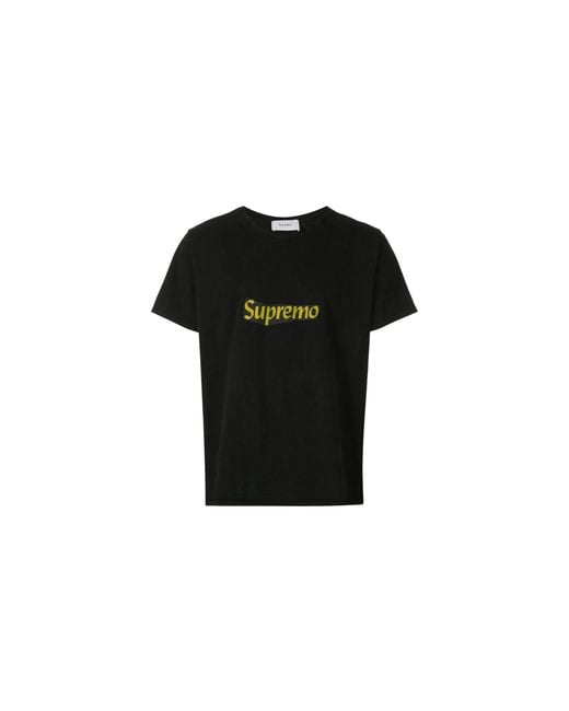 Rhude Black Supremo T-Shirt Rh03Att01201 Blk" for men