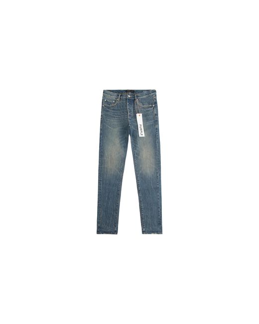 Purple Brand Black Crackle Coated Denim "Mid" P001 Sicr424" for men