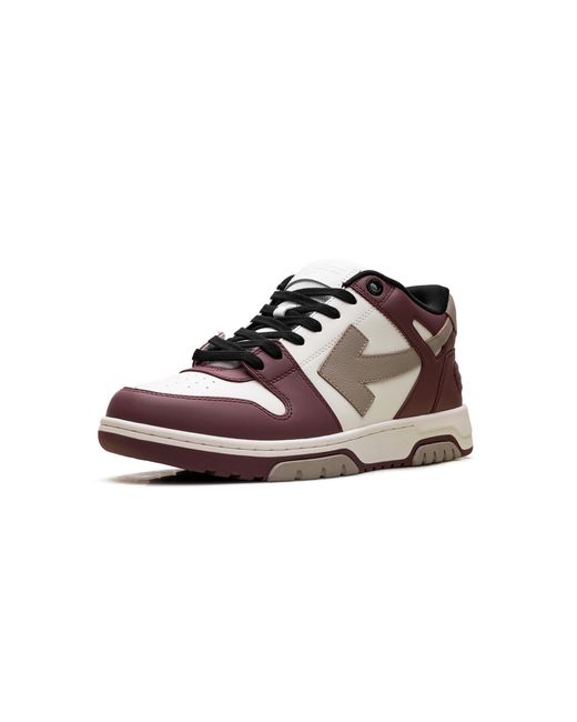 Off-White c/o Virgil Abloh Brown Out Of Office Sneakers Burgundy" Omia189F25Lea0030128" for men
