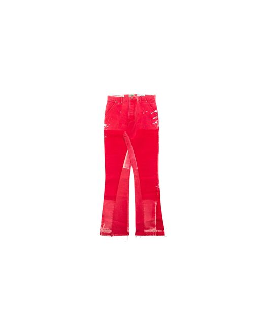 GALLERY DEPT. Red La Flare Carpenter Pants Paint Splatter Multi" Gdpslfjr" for men