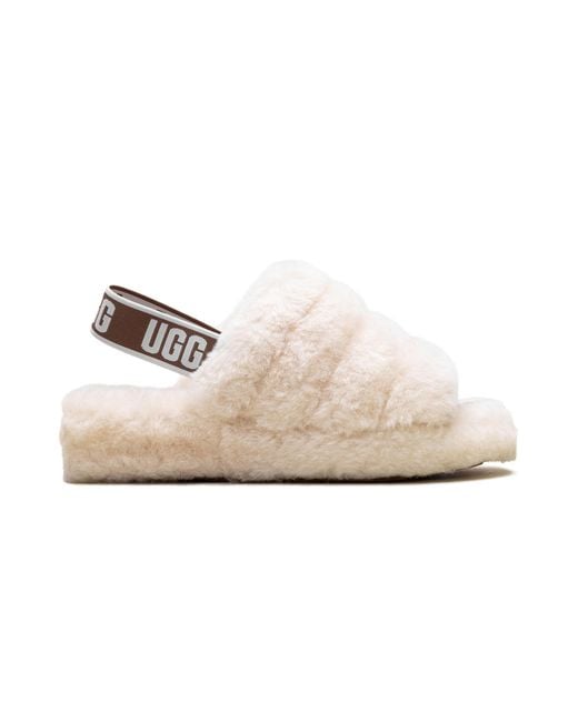 Ugg Black Fluff Yeah Slide 1095119 Nat"