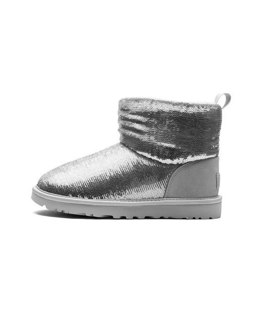 Ugg Gray Classic Mini Boot "Mirror Ball" 1151291 Slvr"