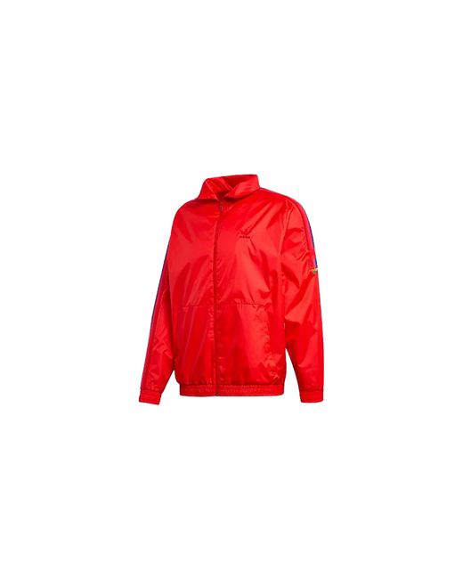 Adidas Red 3D Trefoil 3-Stripes Track Jacket "Active" Ge6248" for men
