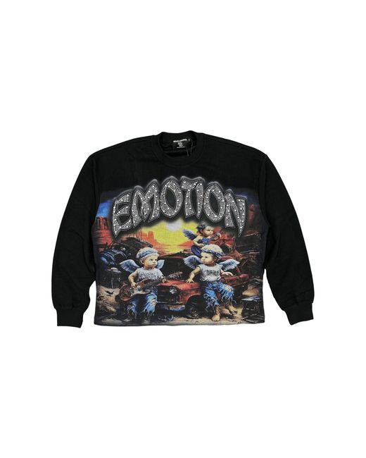 Mixed Emotions Black Sunrise Thermal Sweatshirt Mixe044" for men