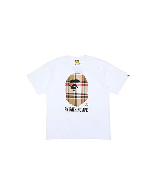 A Bathing Ape Black Check By Bathing T-Shirt 1J80 110 052" for men