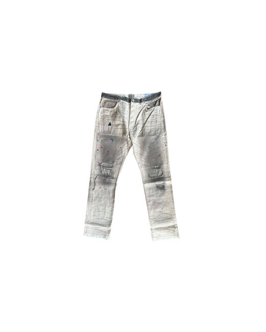GALLERY DEPT. Black Paint Splatter Distressed Carpenter Pants Gd368" for men