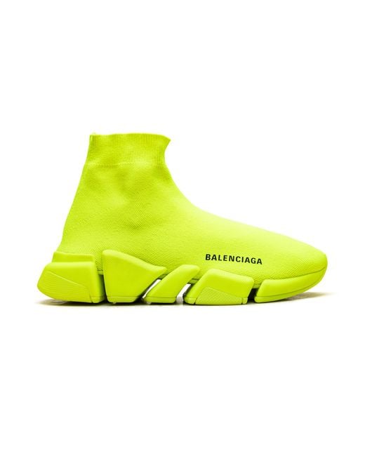 Balenciaga Yellow Speed 2 Trainer Knit "Fluo" 617196 W1726 7204"