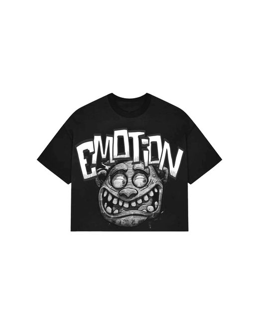 Mixed Emotions Black Monster Cropped T-Shirt Mixe046" for men