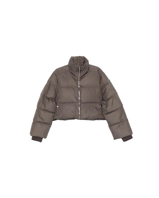 Moncler Gray Rick Owens Woven Cropped Cyclopic Jacket "Dark Dust" Mon43"