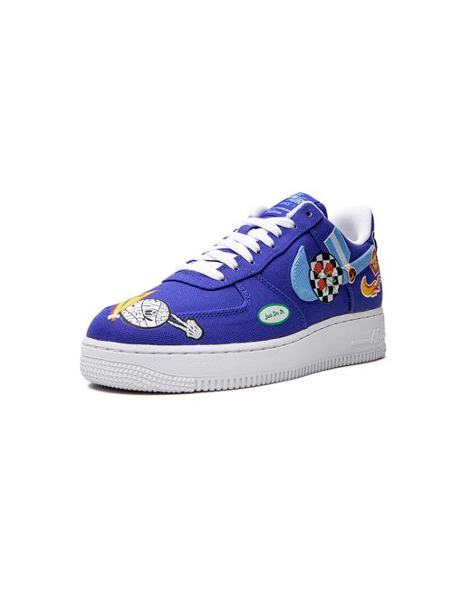 Nike Blue Air Force 1 Lo '07 Prm Mns "Los Angeles Patched Up" Dx2306 400"