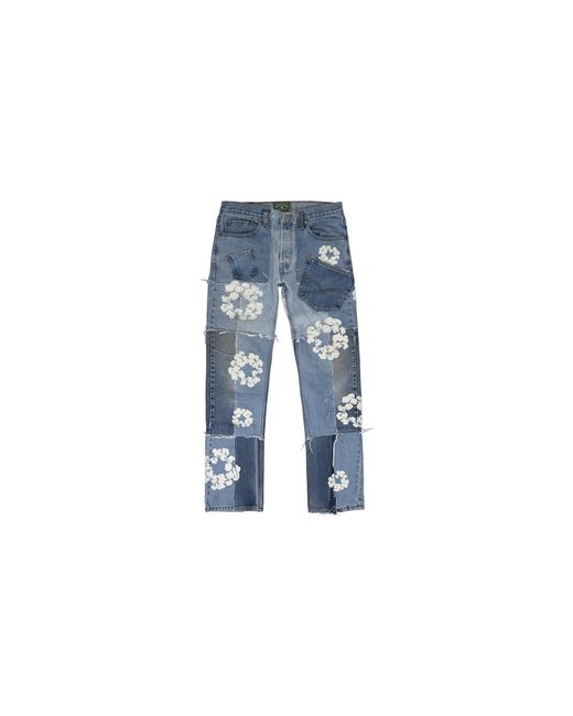 DENIM TEARS Black Mvp Patchwork Jeans Dt773" for men