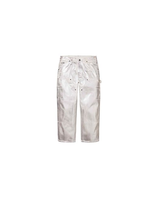 Supreme Black Mm6 Maison Margiela Foil Double Knee Painter Pants "Ss24
