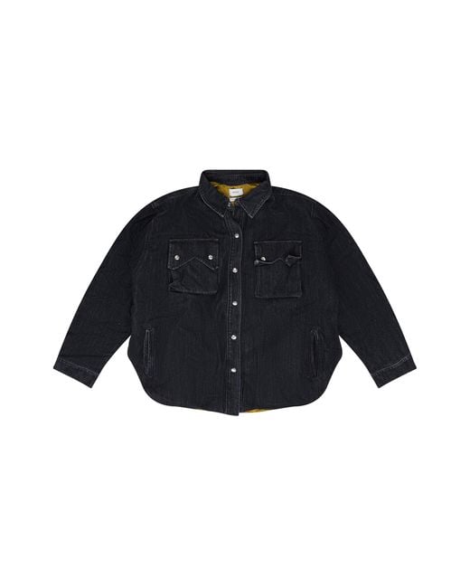 Rhude Black Denim Overshirt Rhd-Motw-0073" for men