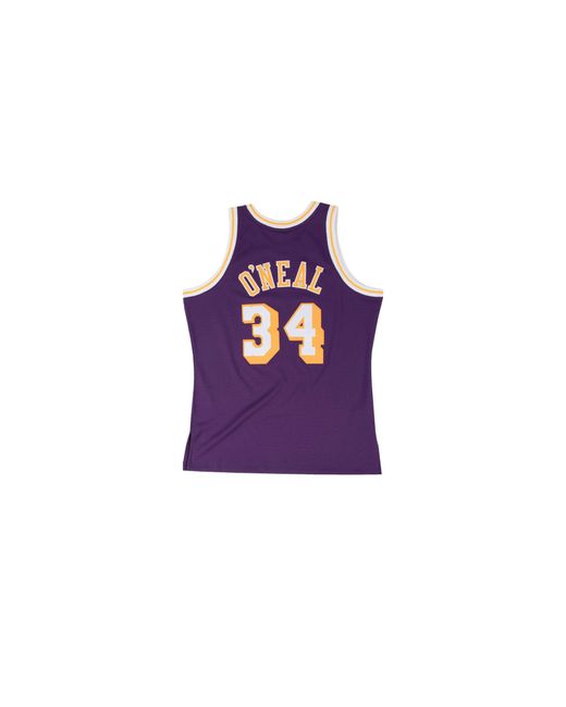 Men's Mitchell & Ness Shaquille O'Neal Purple NBA Mesh T-Shirt