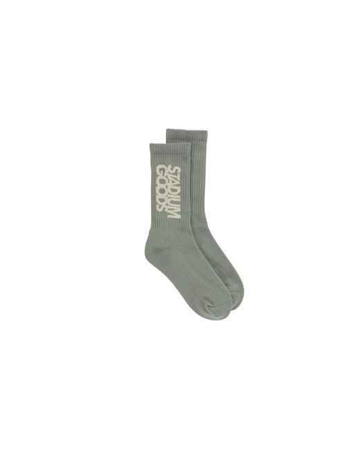 Stadium Goods Black Crew Sock "Dry Moss" Sgs0445"