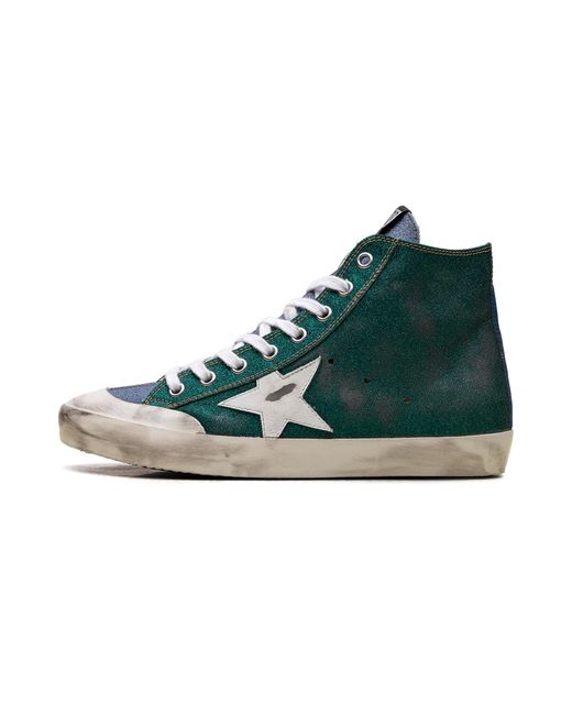 Golden Goose Deluxe Brand Green Francy Lab "Golden Glitter With Leather Star" Gwf00799 F006428 82782"
