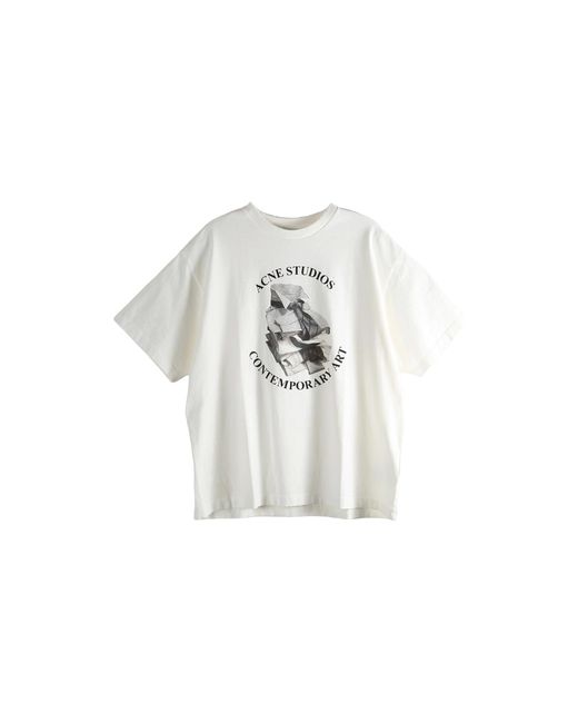 Acne Black Relaxed Printed T-Shirt "Off" Al0534 Aeg"