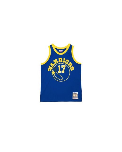 Mitchell & Ness Blue Authentic Jersey "Nba Golden State Warriors 85 Chris Mullin" Ajy4Cp19131 Gswroya85Cmu" for men