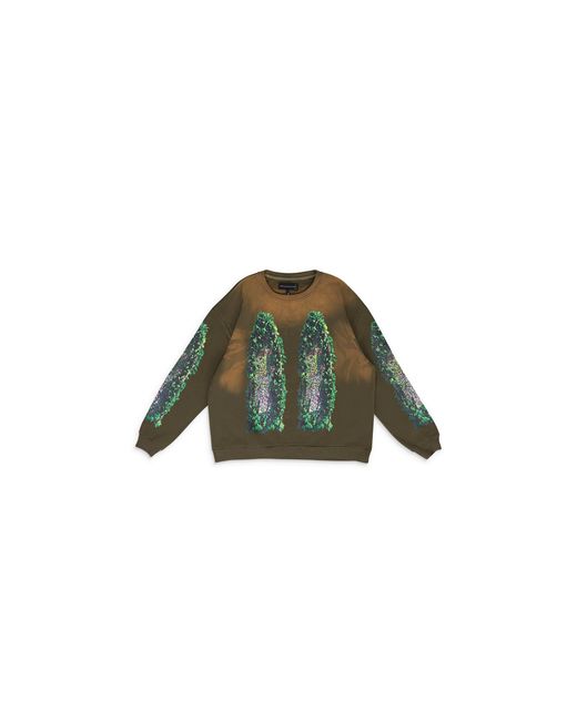 Who Decides War Green Garden Glass Sweatshirt 11100200011Aw23" for men