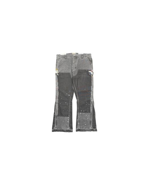 GALLERY DEPT. Black La Carpenter Pants Flare Paint Splatter "Charcoal Multi" Gd135" for men
