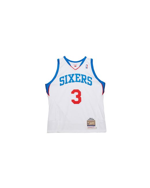Mitchell & Ness Black Jersey "Nba 76Ers 2009 Allen Iverson" Jy9796 P76Whit" for men
