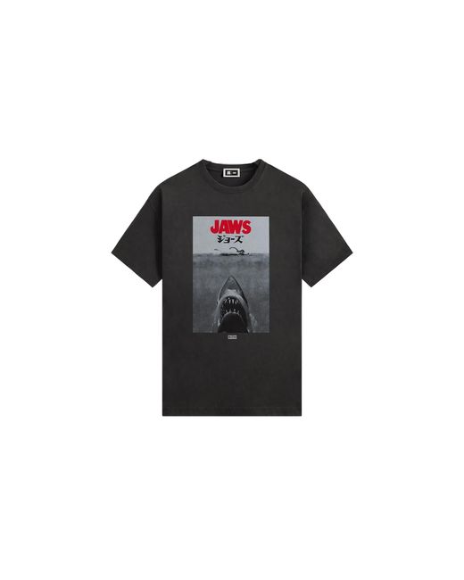 Kith Black Jaws Japanese Poster Vintage T-Shirt Khm034406 001" for men