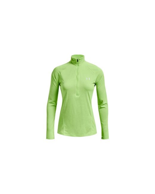 Under Armour Green Tech 1/2 Zip Twist Training Top "Quirky Lime Lime Foam-Metallic" 1320128 752"