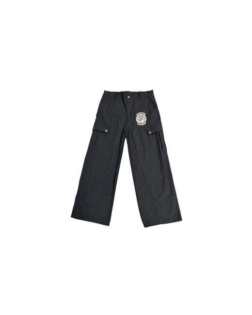 SAINT VANITY Black Nylon Cargo Pants Sv004" for men