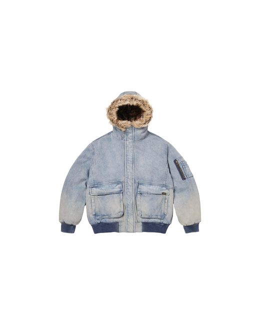Supreme Black Reversible Faux Fur Hooded Work Jacket "Ss26