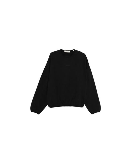 Fear Of God Black Modern Fit Fleece Crewneck "Jet" 192Sp256540F" for men