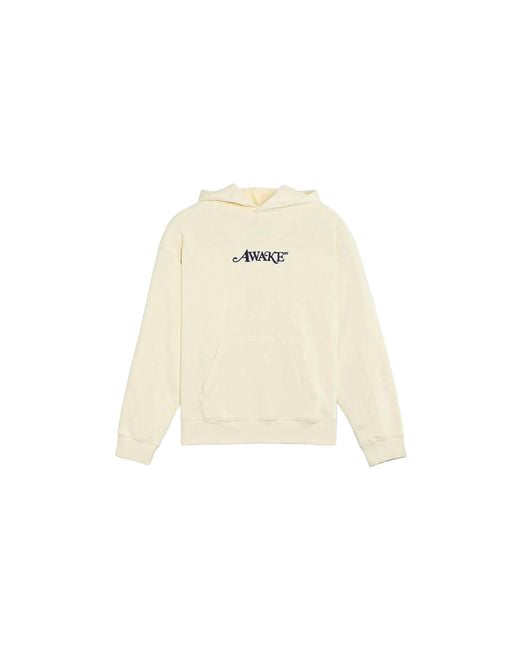 AWAKE NY Black Classic Logo Hoodie "Cream" Awk Fw24 Hd303 Cre" for men