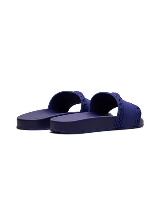 Versace Blue Palazzo Medusa Pool Slide "Royal" Dsu5883 Dg09G Klb" for men