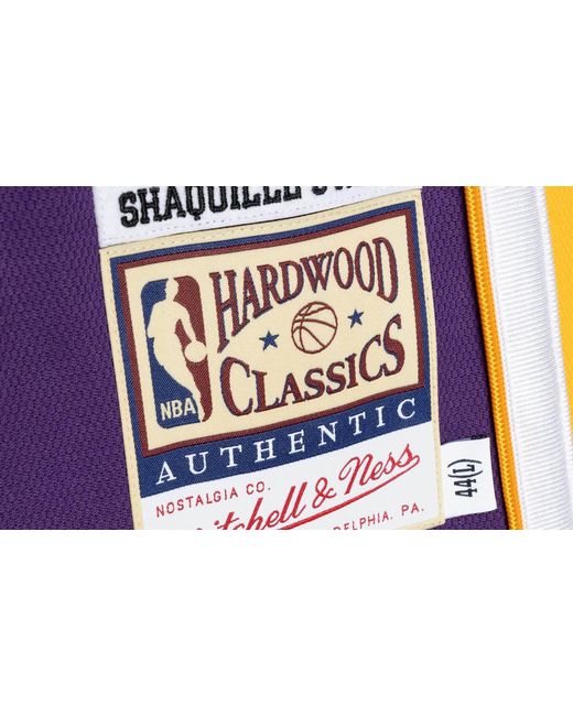 Mitchell & Ness Black Authentic Jersey "Nba La Lakers 1999 Shaquille O'Neal" Ajy4Cp18186 Lalpurp99Son" for men