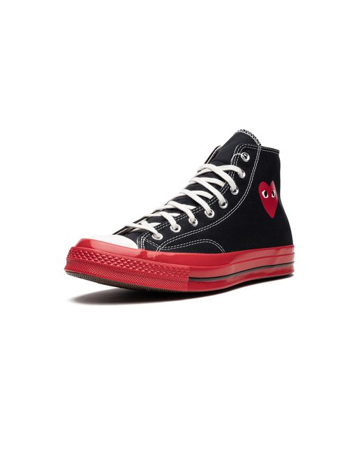 Converse Black Cdg X Chuck Taylor 70 Hi "Comme Des Garcons Play" A01793C" for men