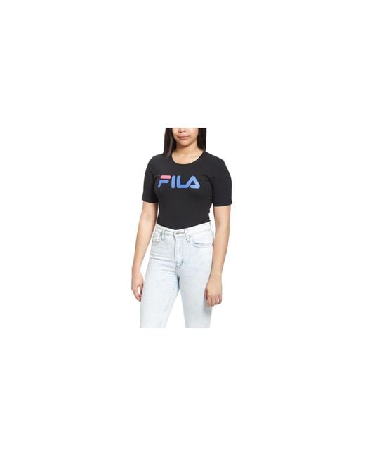 Fila Black Daisy High Cut Body Suit Lw017329 001"