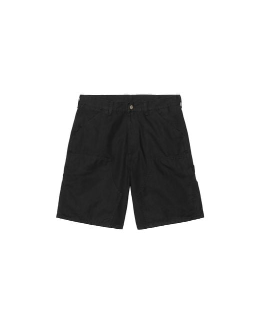 Carhartt Black Double Knee Shorts Rinsed" I034793 89 02" for men