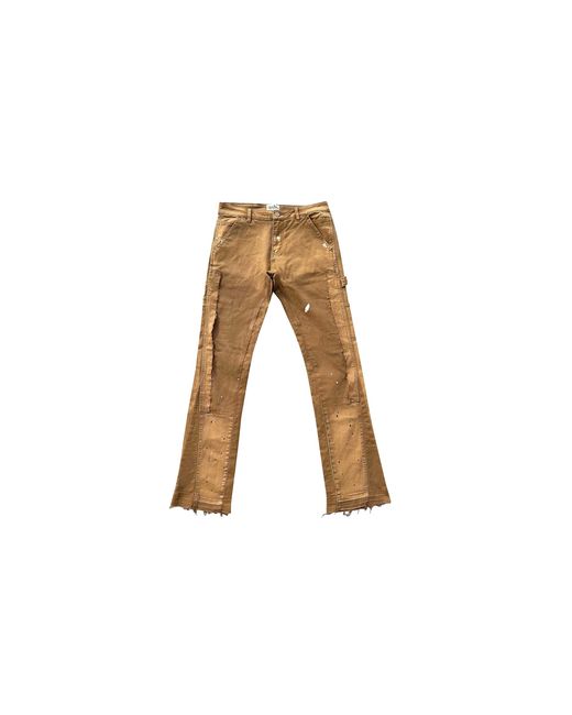 Triple Sevens Black Flared Denim Jeans "Khaki" Ts7038" for men
