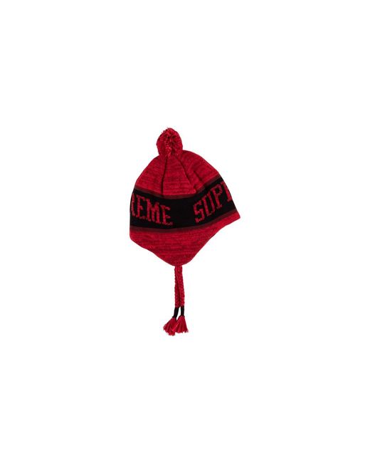 supreme heathered earflap beanie