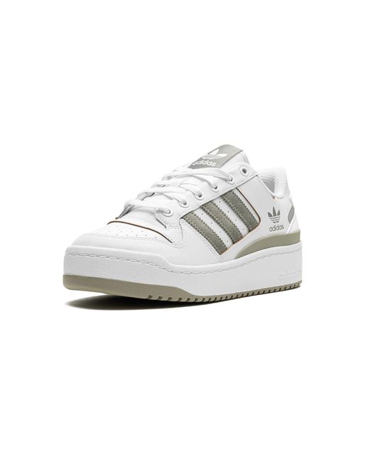 Adidas Gray Forum Bold Stripes "white Silver Pebble" Shoes