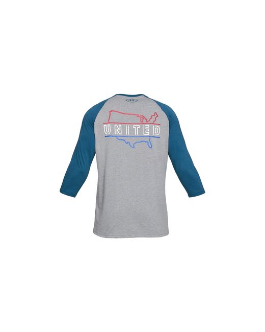 Under Armour Blue Freedom United Utility T-Shirt "Steel Light Heather Petrol" 1330080 035" for men